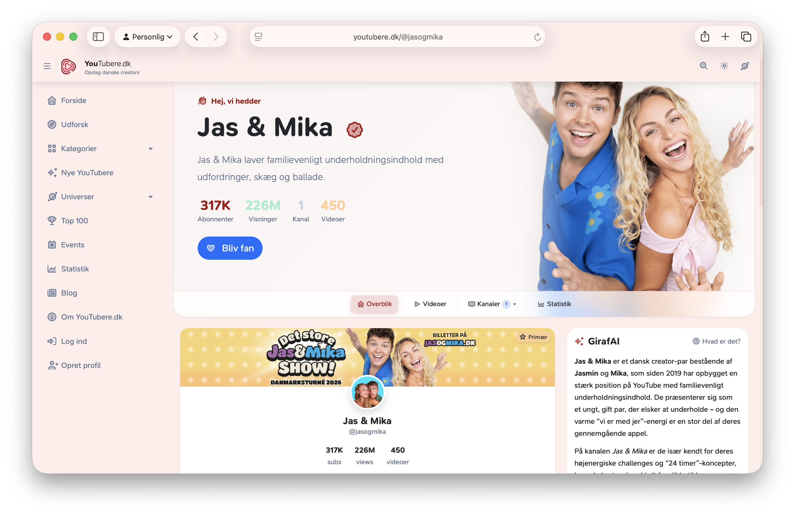 Creator profile